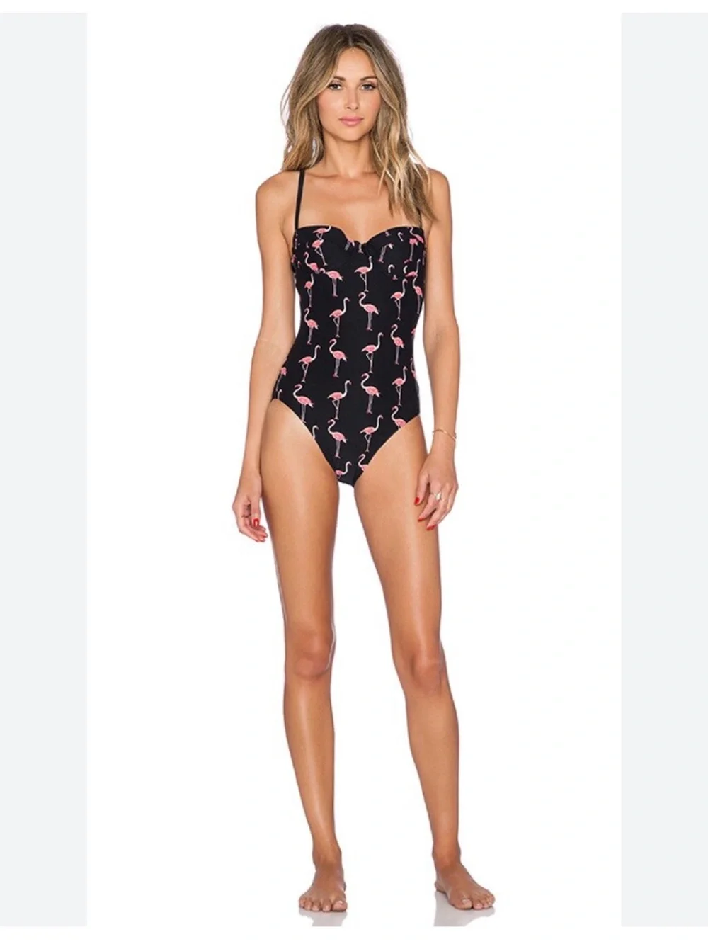 Revolve kate spade new york Playa Flamingos Underwire Swimsuit,